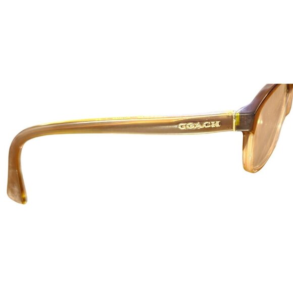 FRAMES ONLY Coach Eyeglasses HC6089 T Olive Brown Gradient Rectangular 51-16-135 - Picture 9 of 10